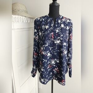 HILARY RADLEY NAVY FLORAL BLOUSE